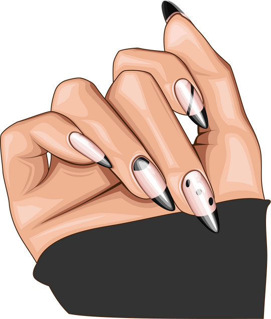 Nail industry logo design, female nail art, nail polish